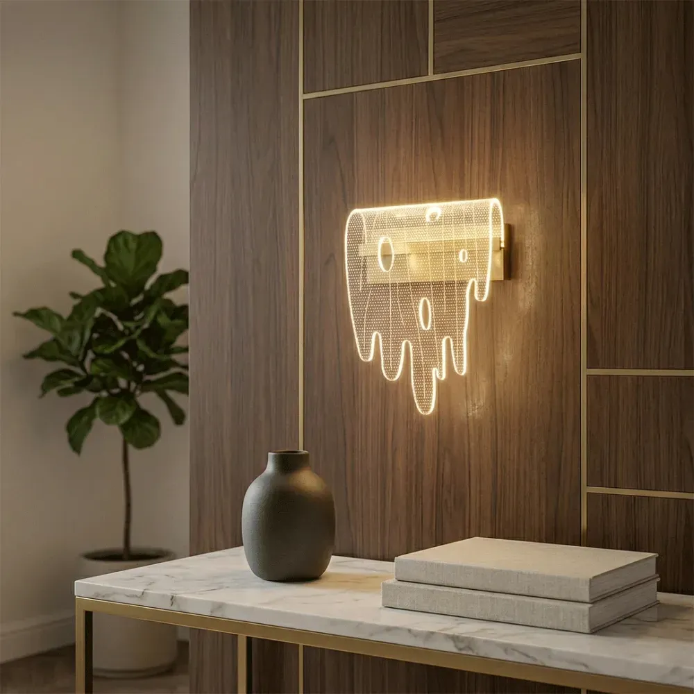 Modern Crystal Wave LED Wall Light – Decorative Designer Wall Lamp 