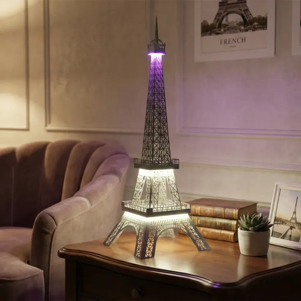 Paris Eiffel Tower Metal Table Lamp | Premium Decorative Night Lamp with Warm LED Glow 