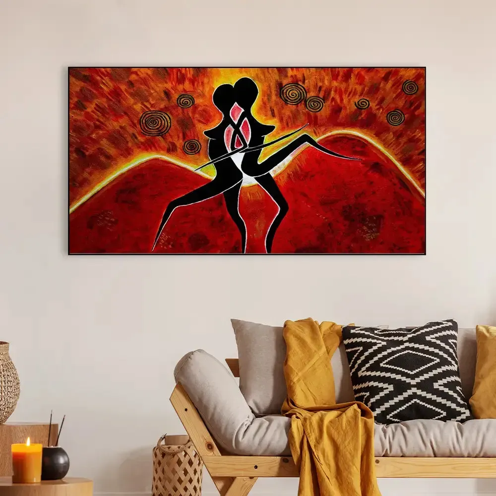 Beautiful Large Dancing Girls Modern Art Canvas Printed Painting