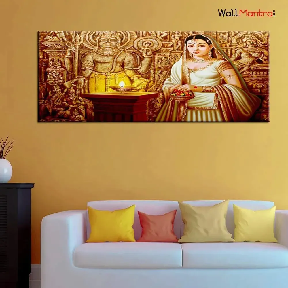 Majestic Indian Princess Canvas Painting