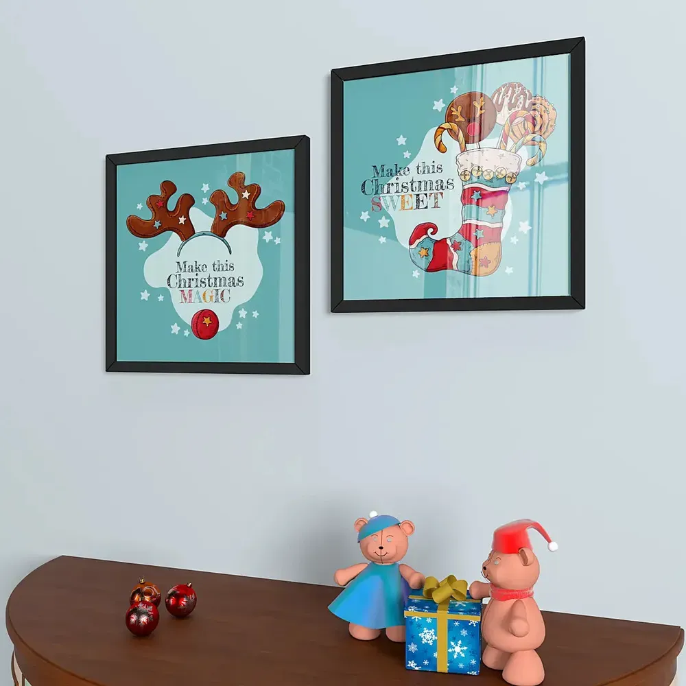 Make this Christmas Magic Set of 2 / Break Resistant Clear Acrylic Glass / 61 cm x 30 cm