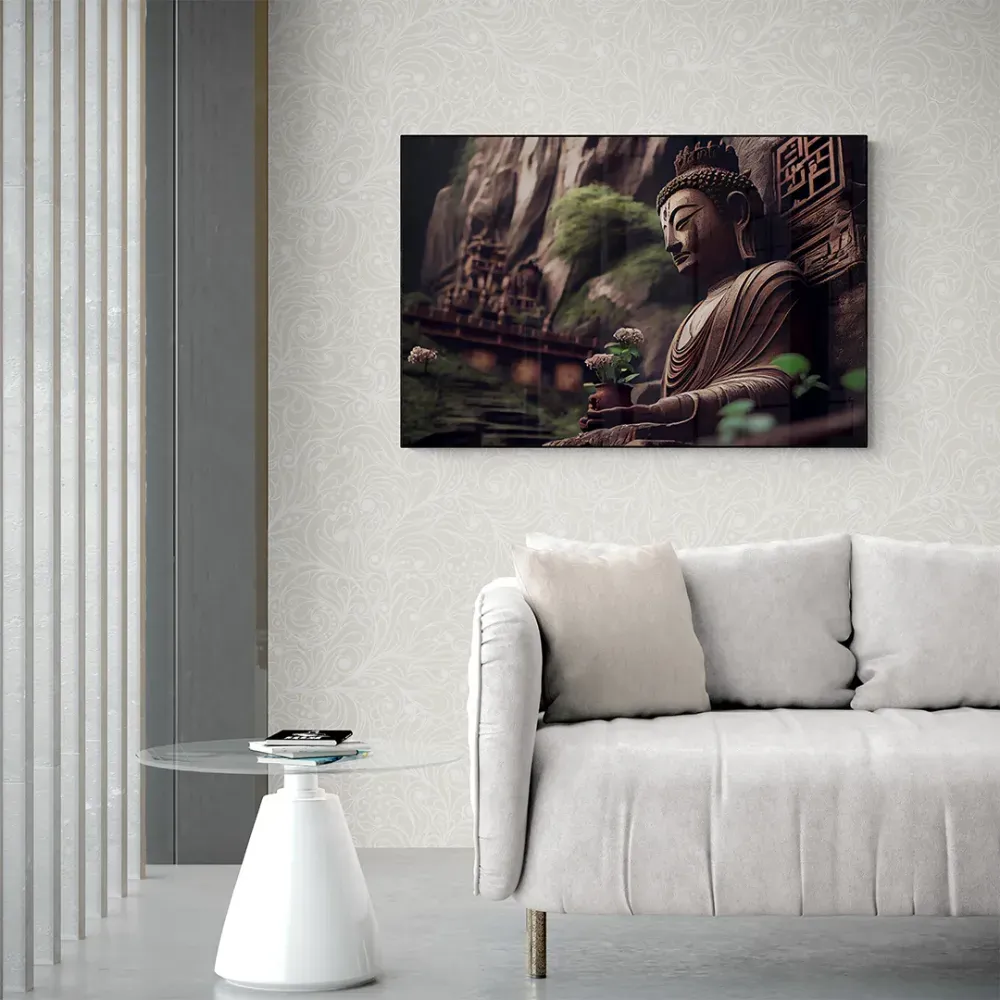 Meditation in Umber Buddha Canvas Wall Painting