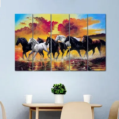 7 Horse Painting: A Powerful Painting Design for Living Room Décor